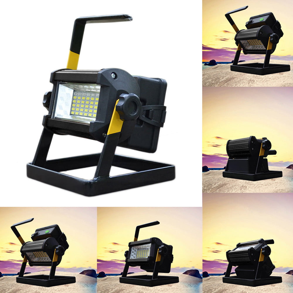 50W LED Flood Light Rechargeable Cordless Mobile Portable Work Fishing Camping 
