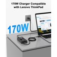 thumbnail image 2 of Cargador para Laptop Ryaobwu 170W 20V 8.5A para Lenovo ThinkPad, 2 of 7