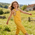 thumbnail image 5 of Boys Girls Clothes Long Overalls Fall Winter Solid color Clothes for 2T 3T 4T 5T 6T 7T 8T 9T 10T Kids Cute Suspender Jumpsuit for Little Kids Outfits,Yellow,13-14 Years, 5 of 9