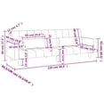 thumbnail image 4 of vidaXL 2-Seater Sofa Bed with Two Pillows Blue Velvet, 4 of 5