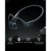 Shokz OpenRun Pro Premium Bone Conduction Open Ear Bluetooth Headphones for Sports with Cooling Wristband (Black)