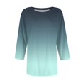 thumbnail image 4 of Shirts for Women Dressy Casual Women's Fashion Casual Round Neck Three Quarter Sleeve Printed T-Shirt Top, 4 of 5