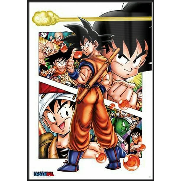 Dragonball - Framed Manga / Anime TV Show Poster (Son-Goku Story) (Son Goku  & Friends) (Size: 28