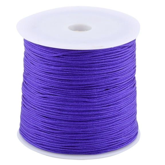 Nylon DIY Craft Braided Chinese Knot Bracelet Cord String Rope Purple 110 Yards