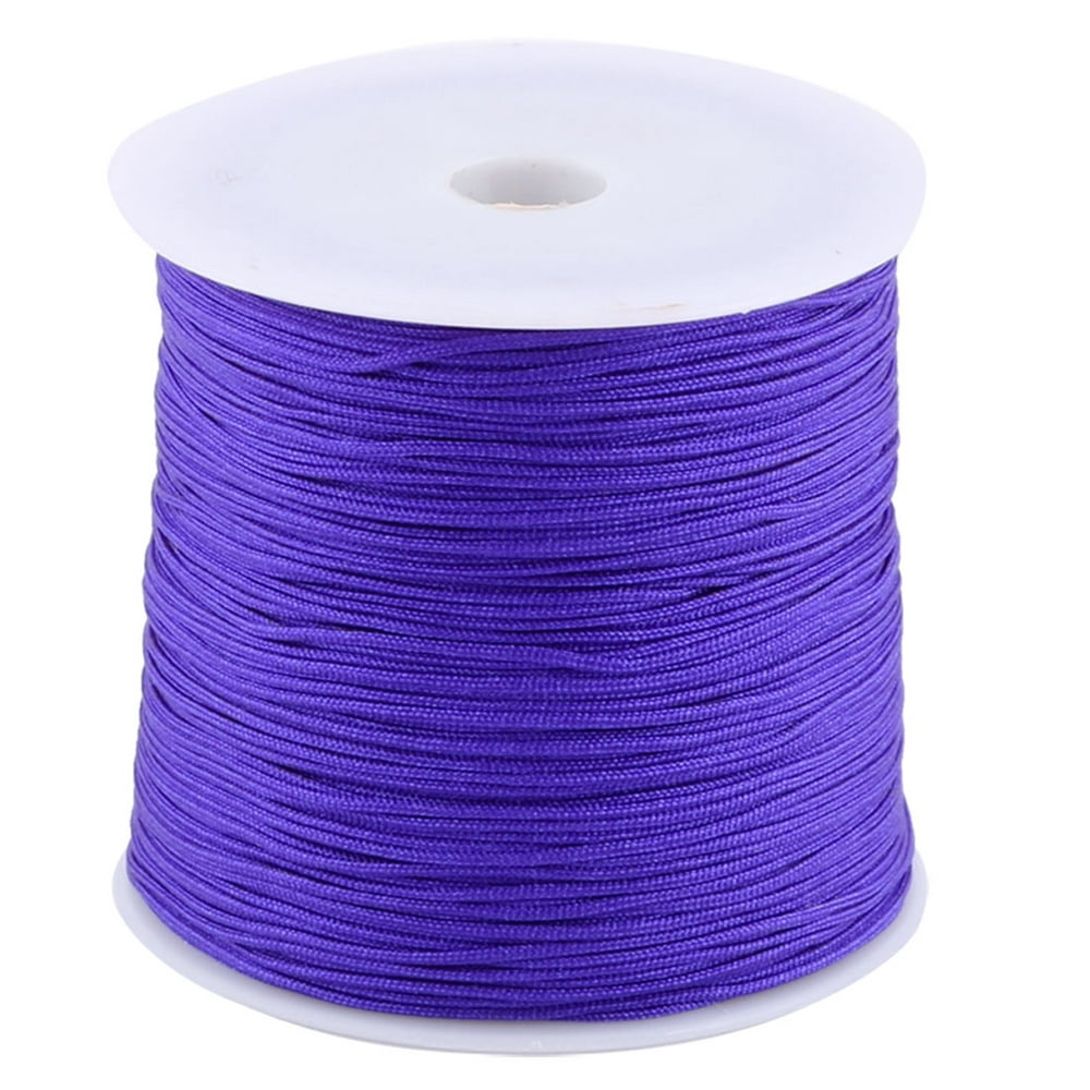 Nylon DIY Craft Braided Chinese Knot Bracelet Cord String Rope Purple 110 Yards