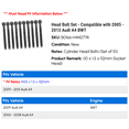 thumbnail image 2 of Head Bolt Set - Compatible with 2005 - 2013 Audi A4 BWT 2006 2007 2008 2009 2010 2011 2012, 2 of 2