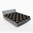 thumbnail image 2 of Ambesonne Leopard Fitted Sheet, Nature Wild Kitten Print, King Size, Charcoal Grey and Pale Camel, 2 of 5