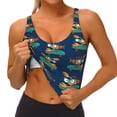thumbnail image 4 of Lsque Skateboard Rides Cartoon Lobster Printed Women'S Sports Bra, Compression, Moisture Wicking, High-Impact Sports Bra For Women,Supportive sports bra-XX-Large, 4 of 9