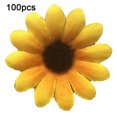 thumbnail image 1 of Cabeza de girasol artificial Simulación de cabezas de flores Ramo de fiesta de boda Accesorios de bricolaje, 100 piezas, Amarillo, 3 cm Advancent HA7119-10B, 1 of 6