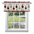 thumbnail image 2 of Christmas Color Window Valance for Kitchen, Lantern Red and Black Plaid Burlap Texture Rod Pocket Short Curtain for Small Windows, Light Filtering Decorative Valance, 60 x 18 Inch, 1 Panel, 2 of 9
