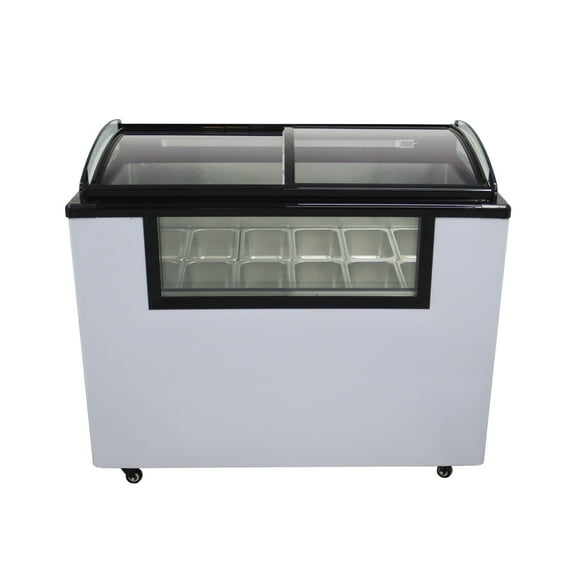 12 Pan Ice Cream Showcase Gelato Freezer Cabinet 170L