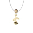 thumbnail image 2 of Delight Jewelry Goldtone Stemmed Rose Mia Monkey Charm Necklace, 2 of 4