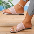 thumbnail image 6 of THDHVS White Sandals woman,Flat Sandals for Women,Women Summer Mesh Slip On Sandals Elegant Toe Loop Style for Dressy Outfits White, 6 of 10