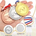 thumbnail image 3 of Uxcell 2 Inch Basketball Medals Silver Award Medals with Neck Ribbon for Team Sports Games Party Favors 12 Pieces, 3 of 7