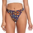 thumbnail image 1 of Balery Thanksgiving Turkey 2 Tangas de Algodón para Mujer con Estampado – Ropa Interior Sexy, Transpirable, G-string-4X-Large, 1 of 6