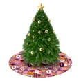 thumbnail image 3 of Halloween Tree Skirt Scary - 36 Inch Small Tree Skirts for 4 Ft Tree with Pumpkin Bat Pattern, Soft Christmas Tree Rug for Halloweeen Farmhouse Winter Holiday Party Decorations Indoor Outdoor, 3 of 7