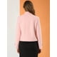 thumbnail image 5 of Abrigo De Invierno Con Cuello Vuelto Y Manga Larga De Un Solo Pecho Para Mujer Rosa L, 5 of 6