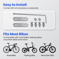 thumbnail image 6 of lacooooppia Bike Front Basket Metal Wire Cycling Accessory Black Universal Heavy Duty Basket Cargo Basket for Mountain Road Bikes L with Long Brace, 6 of 7