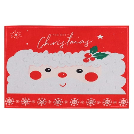 

Bobasndm Christmas Placemat Fine Workmanship Xmas Dining Table Placemat Easy to Clean Excellent for Kitchen