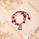 thumbnail image 3 of Pulseras para mujer, regalos para mujer, pulsera de campanas de cuerda roja doble tejida a mano con tarjeta Fus de estilo chino, pulsera de regalo., 3 of 4
