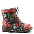 thumbnail image 3 of Spring Step L'Artiste Fantastic Booties for Women - Floral Hand Painted Womens Ankle Boots Low Heel - Everyday Wear Leather and Textile Western Booties, 3 of 9