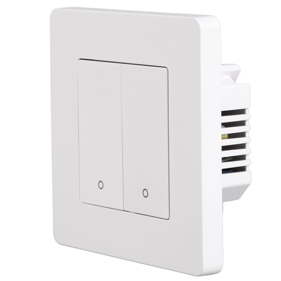 YAHHU Smart Light Switch for Zigbee 2 Gang Dimming Panel AC100-240V White (3.54 inches / 9 cm)
