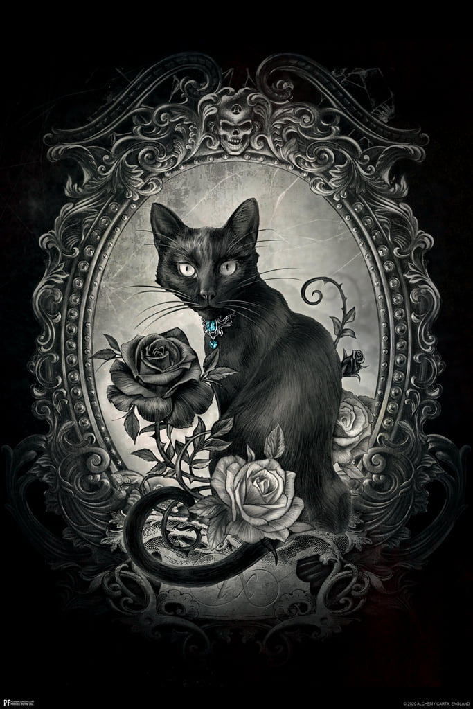 Alchemy Gothic Black Cat Witchy Raven Chemical Wedding Ceramic Coasters CHOOSE 