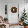 thumbnail image 3 of Northlight Cedar, Pine and Red Berries Artificial Christmas Wreath - 28" - Unlit, 3 of 9