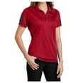 thumbnail image 4 of Yellow Rooster Womens PosiCharge Active Textured Colorblock Polo True Red/ Grey XL, 4 of 6
