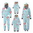 thumbnail image 1 of Pyjamas Assortis pour la Famille avec Capuche Décorative, Tenues Assorties pour la Famille, Pjs Assortis Confortables, Parfaits pour les Vacances (Bleu), 1 of 4