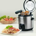 OVENTE Electric Deep Fryer 0.9 Liter Capacity, 840W Power with Locking