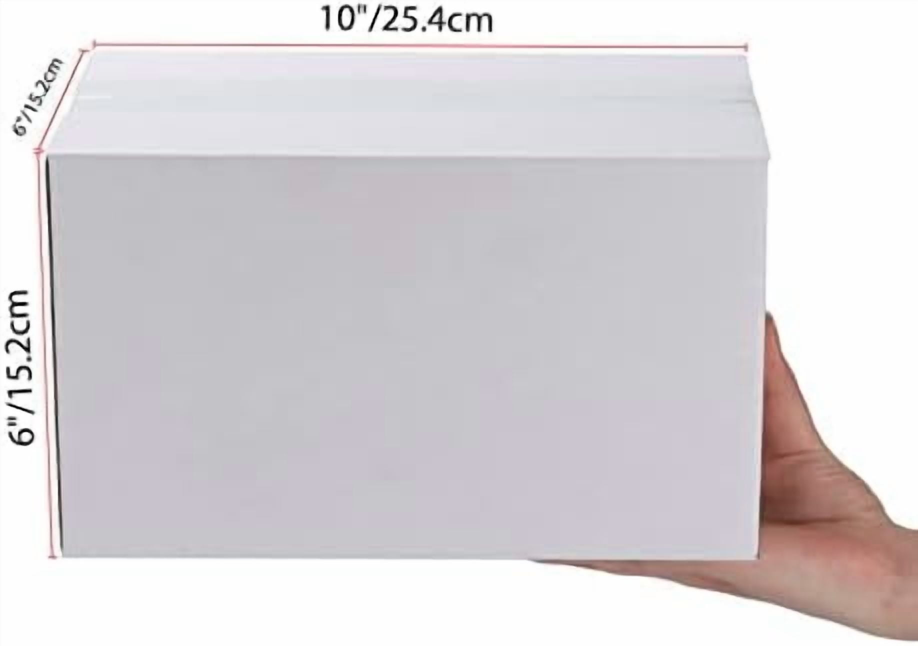 10x6x6 Shipping Boxes Set of 40, White Corrugated Cardboard Box for Mailing Packing Gifts Small Business