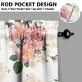 thumbnail image 5 of Pioneer Kitchen Curtains and Valance Set 36 Inch Tier Vintage Pink Floral 3 Pieces Set Dining Room Small Curtain Drapes Cafe Curtains Valance for Home Decor Rod Pocket, 5 of 6