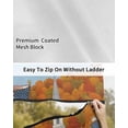 thumbnail image 6 of 4th of July RV Awning Sun Shade Screen 9'X7' Bald Eagle Horse Carriage Mesh Sunscreen American Village Scene Awning Shade Screen with Zipper UV Blocker Completed Kits for RV Motorhome Camper, 6 of 7