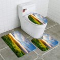 thumbnail image 1 of ABPHQTO Flor de campo en el valle de la montaña Hermoso paisaje natural en verano Juego de alfombras de baño de 3 piezas Alfombra de baño Alfombra de contorno y tapa de inodoro, 1 of 2