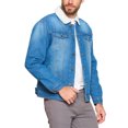 thumbnail image 2 of Red Label Men’s Classic Sherpa Lined Cotton Denim Jean Button Up Trucker Jacket (Dark Blue, 2XL), 2 of 4