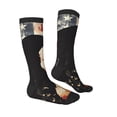 thumbnail image 3 of Fotbe Wood Grain Bald Eagle print Women's Men's Novelty Crew Socks Cotton Socks Knee High Socks for Walking,Running,Nurses,Pregnancy, 3 of 8