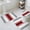 Red, variant on Gray Navy Blue Bath Mat 3 Piece Bathroom Rug Set, Modern Gradient Geometric Non Slip Bath Rug Contour Mat and Toilet Lid Cover, Absorbent Shower Mats Soft Bath Rugs and Mats Sets