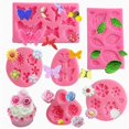 thumbnail image 1 of 3D rose -shaped silicone molds for cupcakes, desserts, chocolate, gelatin, pastry decorations, handmade soap mold, 1 of 6