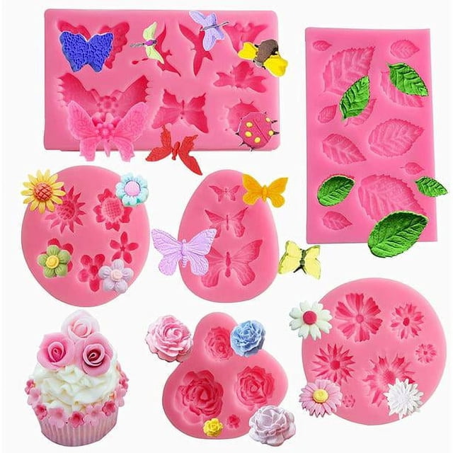 3D rose -shaped silicone molds for cupcakes, desserts, chocolate, gelatin, pastry decorations, handmade soap mold