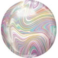 thumbnail image 6 of 16" Colorful Marble Orbz Round Foil Balloon - Pastel, 6 of 6