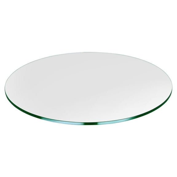 Dulles Glass 35" Round Table Top 1/4" Thick, Flat Polished Tempered Glass for Indoor Dining or Outdoor Patio, 20 Pounds
