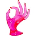 thumbnail image 4 of Soporte para anillo de mano, diseño de joyería, soporte para pulsera, anillo y reloj, decoración estética, decoración de habitación Y2k (rosa rojo), 4 of 5