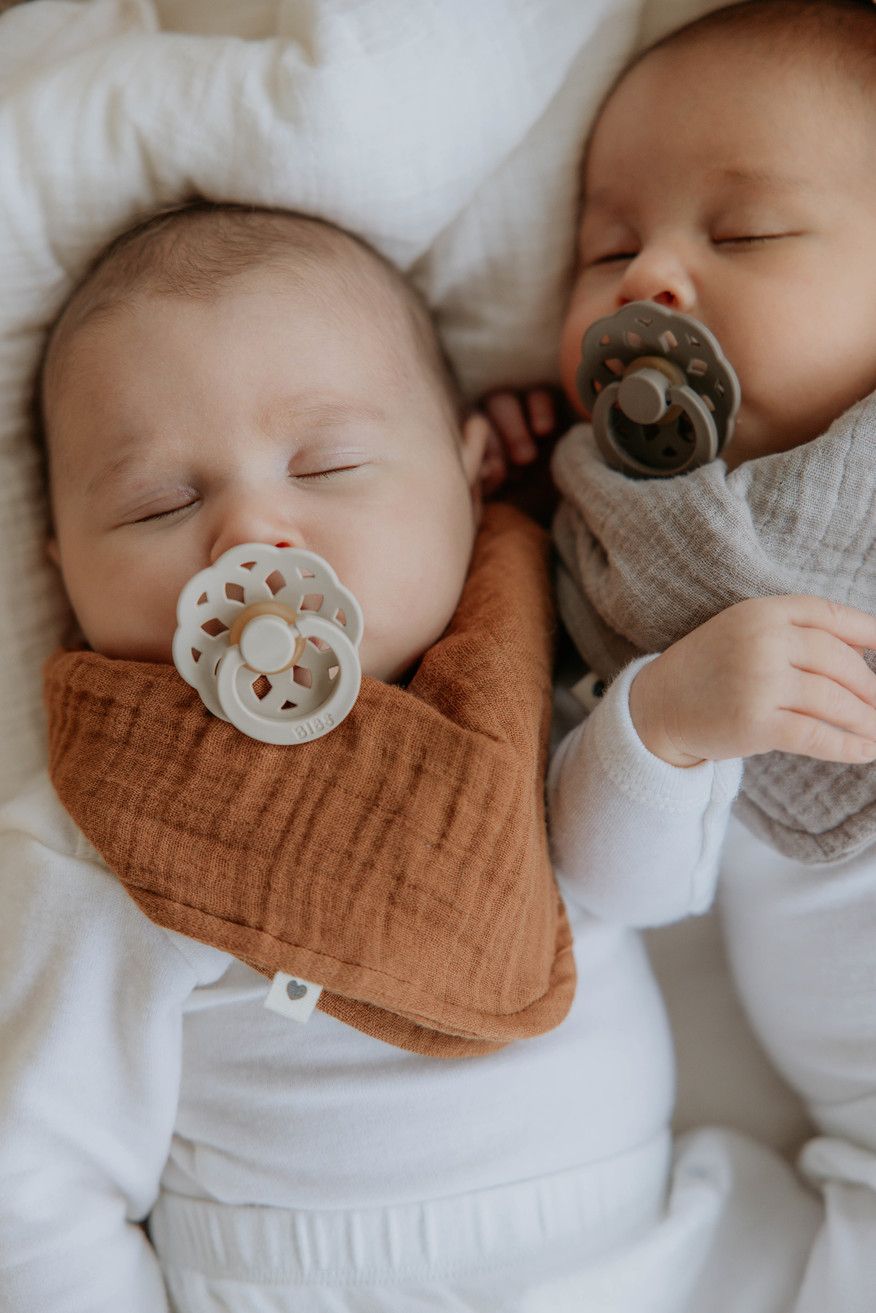 BIBS Boheme Collection Pacifiers - BPA-Free Natural Rubber Soothers Set Of 2 | Size 0-6 Months