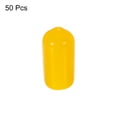 thumbnail image 3 of Unique Bargains 50 Pcs Capuchons d'Extrémité en Caoutchouc 8 mm Couvercle PVC Vinyle Protecteur de Filetage de Vis Capuchons Ronds pour Tablette en Fil Jaune, 3 of 4