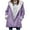 002-Upgrade- Purple, variant on Fanxing Teen Girls Plus Size Suede Leather Coat Winter Warm Sherpa Fleece Lined Suede Hooded Parka Coats Mid Length Cozy Fuzzy Pea Coat Army Green,L