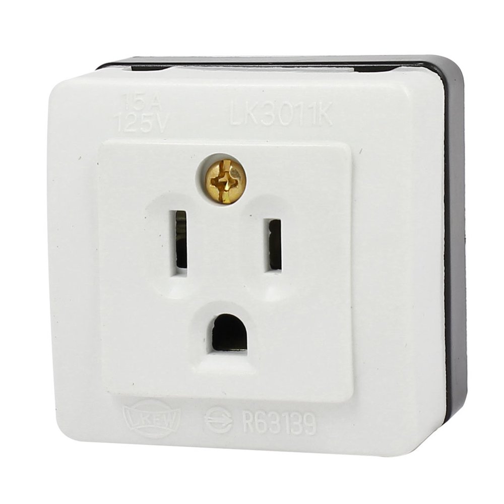 125V 15A US Socket Panel Mount Electrical Industrial Power Outlet LK3011K