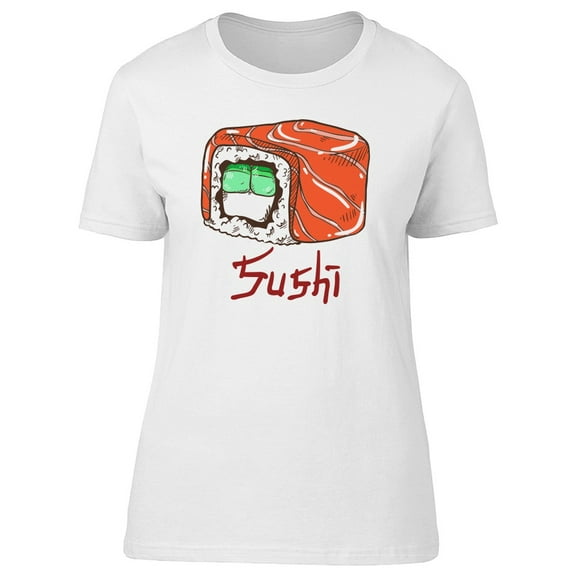 Salmon Sushi Roll Drawing T-Shirt Men -Image by Shutterstock, Male 3X-Large