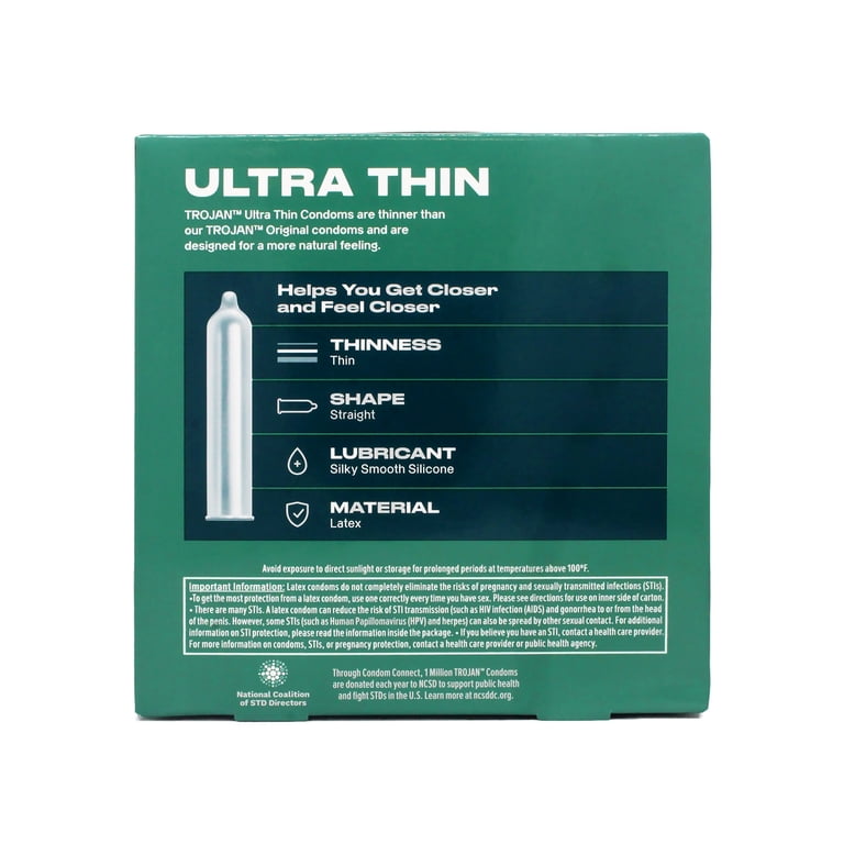 TROJAN Ultra Thin Condoms Lubricated Latex 36 Each - Walmart.com TROJAN Ultra Thin Condoms Lubricated Latex 36 Each - Walmart.com