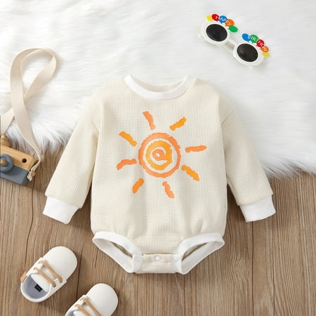 

FZM Christmas Toddler Kids Child Baby Boys Girls Patchwork Cute Cartoon Long Sleeve Romper Bobysuit Outfits Clothes